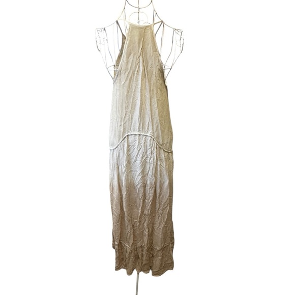NWOT Free People Embroidered Floral Sequence Maxi Boho Dress Cream Tan White 0 - Picture 2 of 12